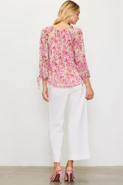 SKIES ARE BLUE Blouses|Long Sleeve Tops*Alanna Floral Print Longsleeve Blouse Pink