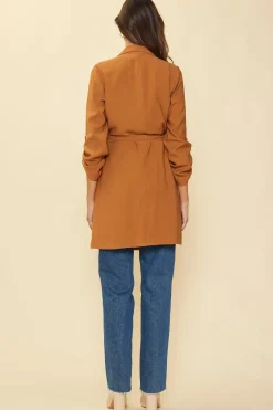 SKIES ARE BLUE Outerwear*Belted Trench Coat Gingerbrown