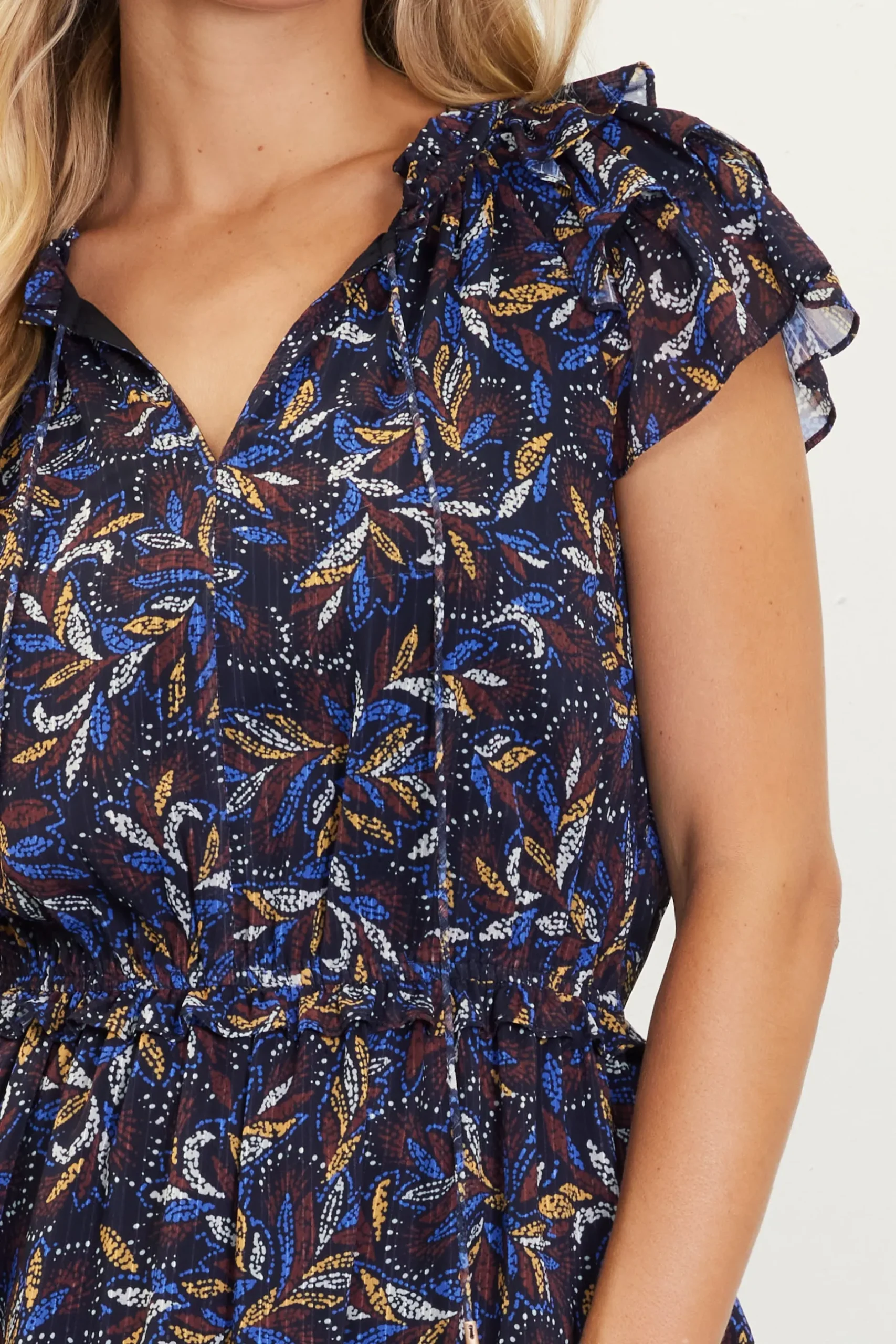 SKIES ARE BLUE Maxi Dresses*Blake Print Tiered Maxi Dress Blackmulti