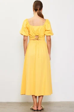 SKIES ARE BLUE Skirts*Button Down Maxi Skirt Sunflower
