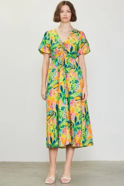 SKIES ARE BLUE Midi Dresses*Celine Floral Print Midi Dress Limemango