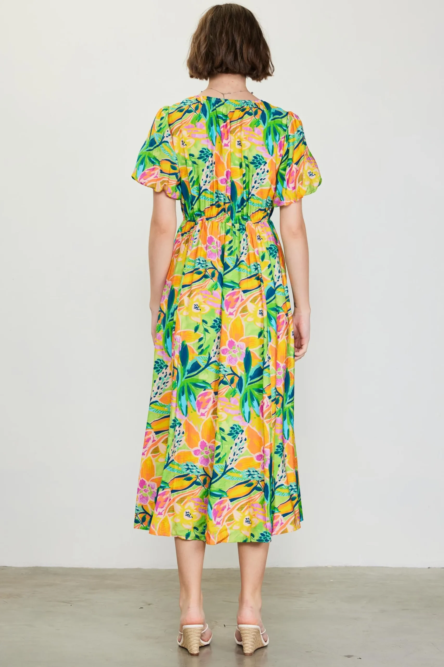 SKIES ARE BLUE Midi Dresses*Celine Floral Print Midi Dress Limemango