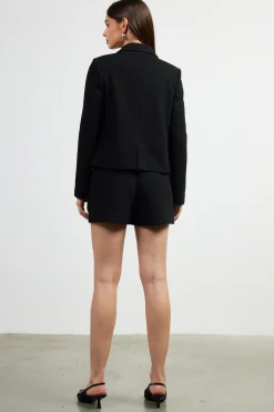 SKIES ARE BLUE Blazers*Clara Structured Jacket Black