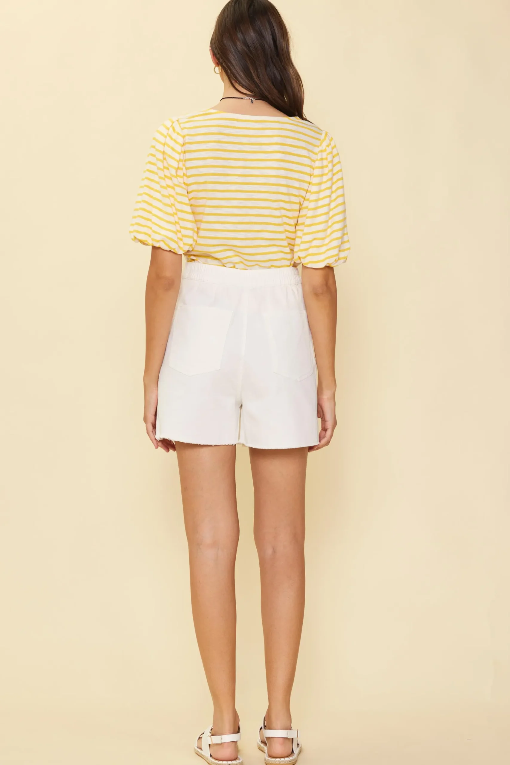 SKIES ARE BLUE Skirts*Denim Wrap Skort White