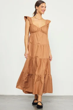 SKIES ARE BLUE Maxi Dresses*Diana Poplin Maxi Dress Tuscantan