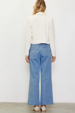 SKIES ARE BLUE Blazers*Double Breasted Crop Blazer Offwhite