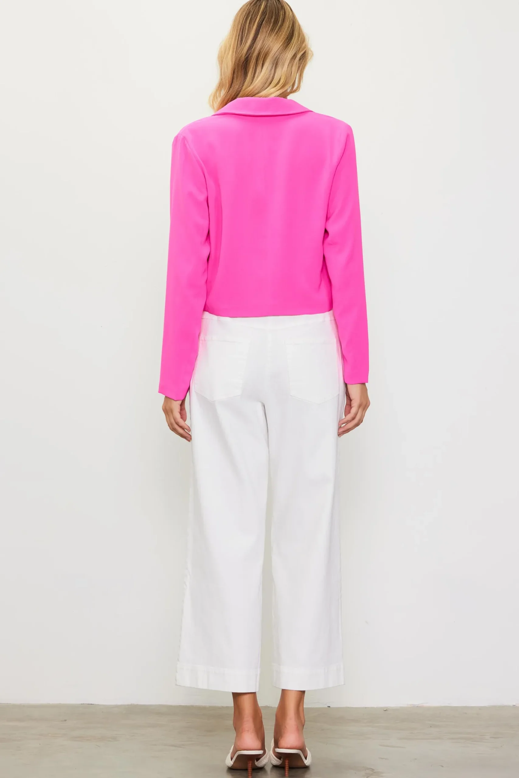 SKIES ARE BLUE Blazers*Double Breasted Crop Blazer Prettyinpink