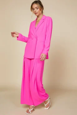 SKIES ARE BLUE Blazers*Double Breasted Tailored Blazer Candypink