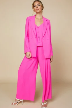 SKIES ARE BLUE Blazers*Double Breasted Tailored Blazer Candypink
