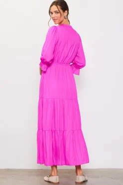 SKIES ARE BLUE Maxi Dresses*Emery Ruffle Tiered Maxi Dress Roseviolet