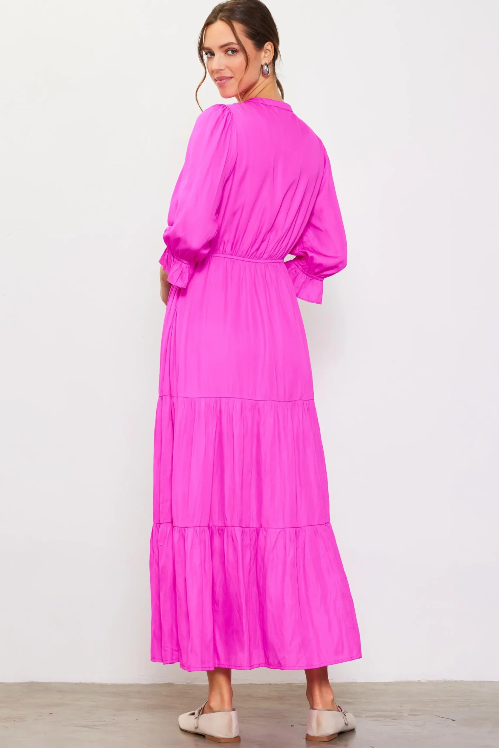 SKIES ARE BLUE Maxi Dresses*Emery Ruffle Tiered Maxi Dress Roseviolet