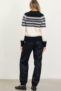 SKIES ARE BLUE Pants*High Waisted Cargo Pants Black