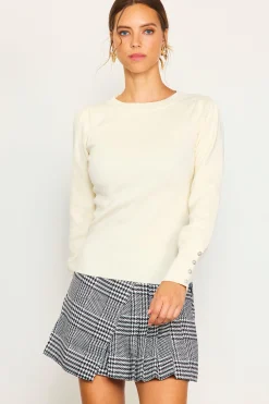 SKIES ARE BLUE Sweaters*Jewel Detail Longsleeve Sweater Offwhite