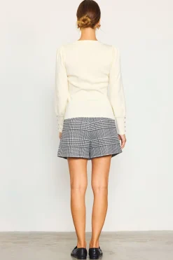SKIES ARE BLUE Sweaters*Jewel Detail Longsleeve Sweater Offwhite