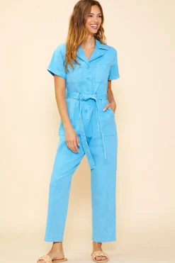SKIES ARE BLUE Jumpsuits*Kendall Utility Jumpsuit Brightblue
