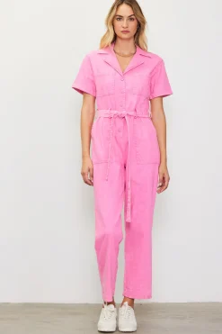 SKIES ARE BLUE Jumpsuits*Kendall Utility Jumpsuit Pink