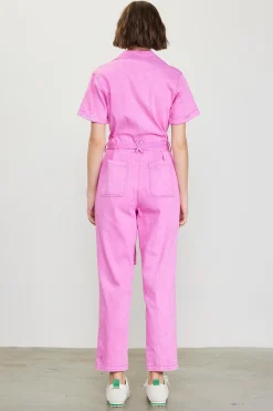 SKIES ARE BLUE Jumpsuits*Kendall Washed Utility Jumpsuit Roseviolet