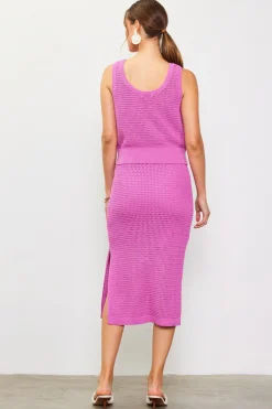 SKIES ARE BLUE Sleeveless Tops*Knit Sleeveless Top Roseviolet