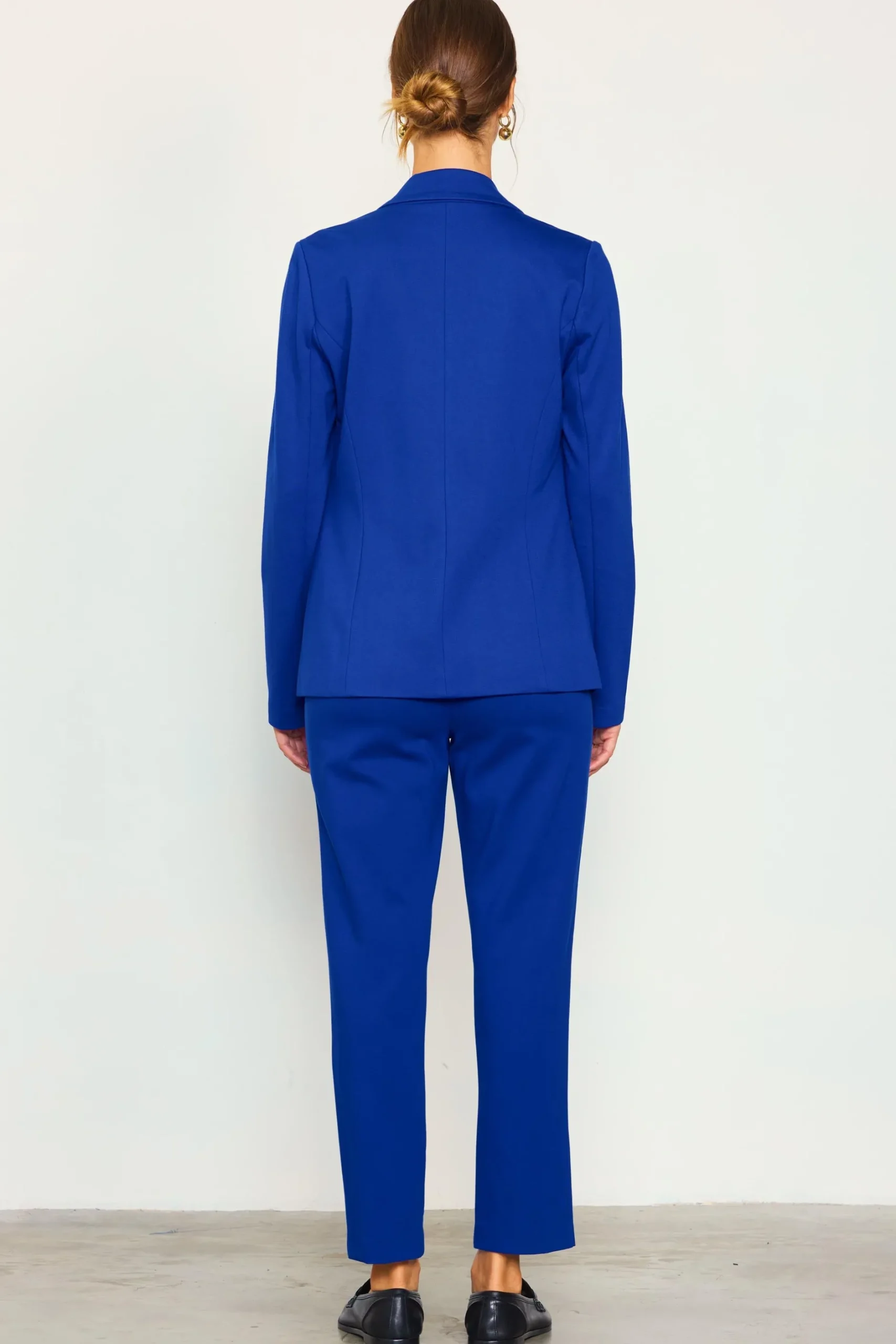 SKIES ARE BLUE Blazers*Knit Tailored Blazer Cobalt