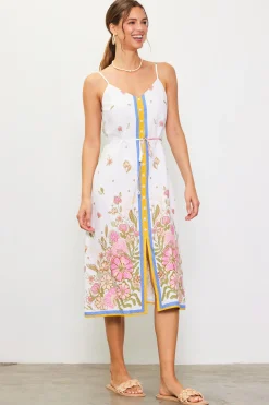 SKIES ARE BLUE Midi Dresses*Lanya Floral Print Midi Dress Multi-sweetpea