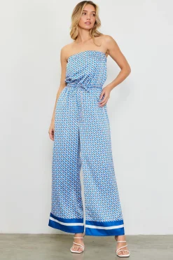 SKIES ARE BLUE Jumpsuits*Livia Bandana Print Jumpsuit Multi-blue-orange