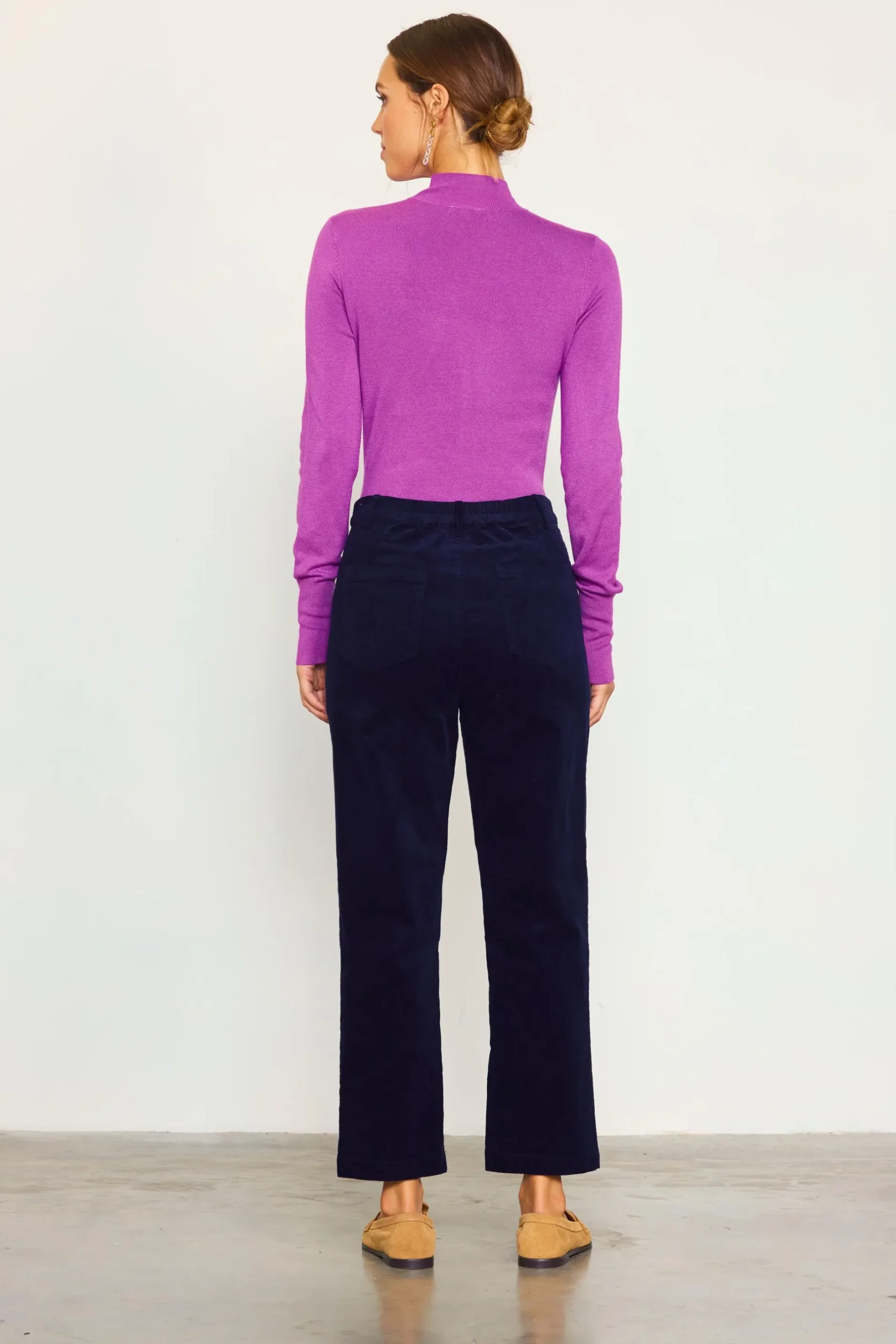 SKIES ARE BLUE Long Sleeve Tops|Sweaters*Longsleeve Mock Neck Sweater Mindfulmauve