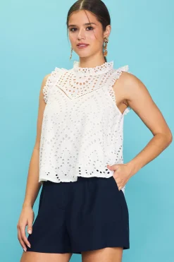 SKIES ARE BLUE Shorts*Maritime Pleated Shorts Navy