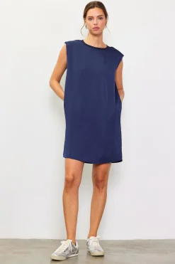 SKIES ARE BLUE Mini Dresses*Muscle Tank Dress Navy