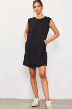 SKIES ARE BLUE Mini Dresses*Muscle Tank Dress Black