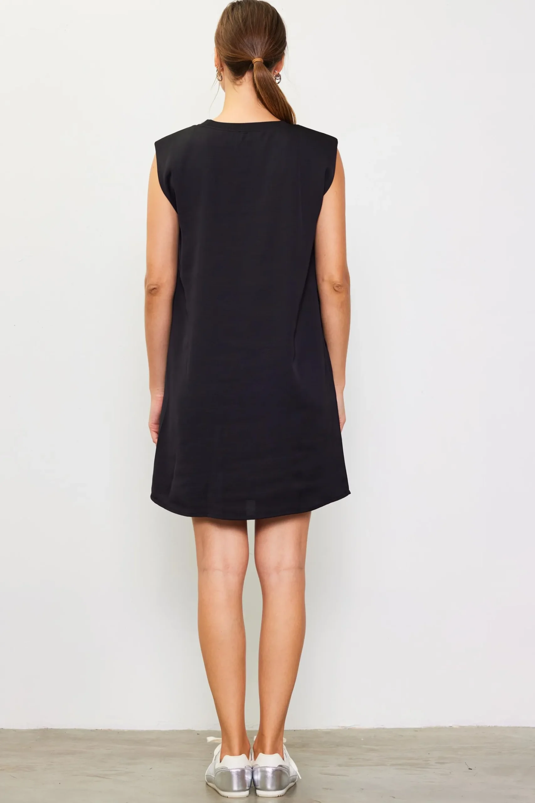 SKIES ARE BLUE Mini Dresses*Muscle Tank Dress Black
