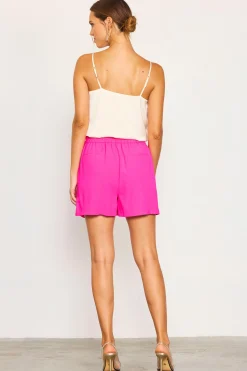SKIES ARE BLUE Shorts*Neon Structured Shorts Ultrapink