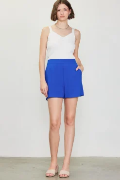 SKIES ARE BLUE Shorts*Neon Structured Shorts Neonblue