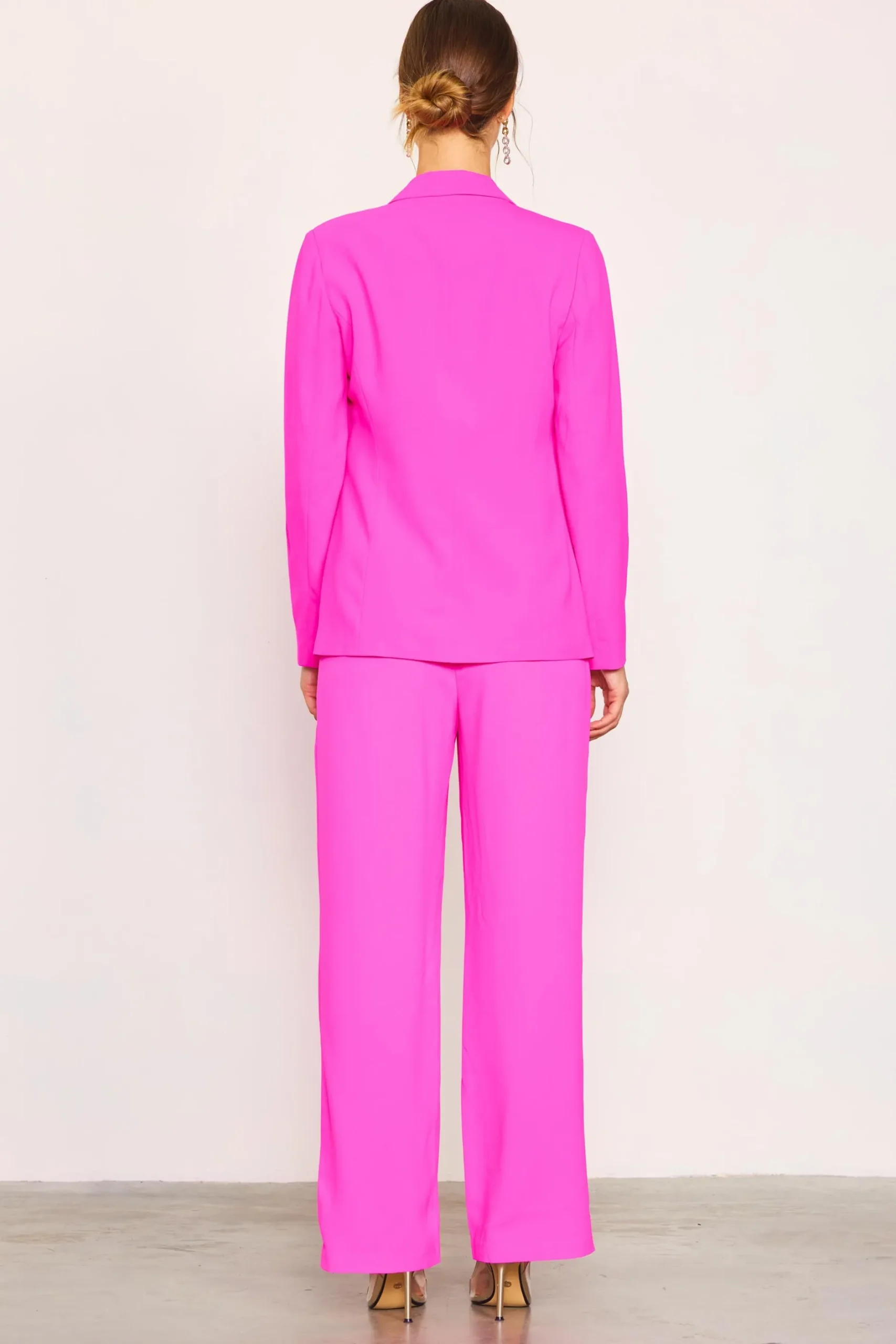 SKIES ARE BLUE Blazers*Neon Welt Pocket Blazer Ultrapink