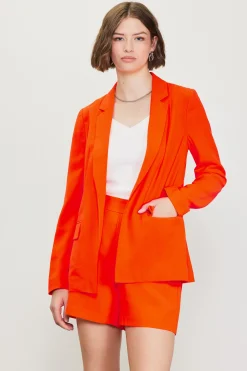 SKIES ARE BLUE Blazers*Neon Welt Pocket Blazer Neonorange