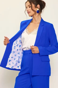 SKIES ARE BLUE Blazers*Neon Welt Pocket Blazer Neonblue