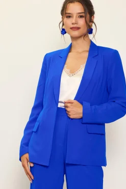 SKIES ARE BLUE Blazers*Neon Welt Pocket Blazer Neonblue