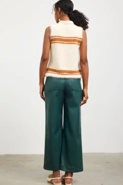 SKIES ARE BLUE Sleeveless Tops|Sweaters*Nora Mock Neck Sweater Vest Cream-camel