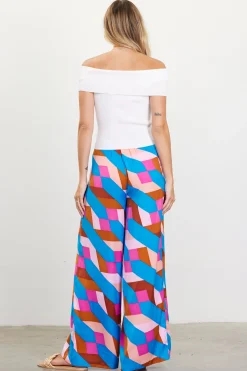 SKIES ARE BLUE Short Sleeve Tops*Off Shoulder Ribbed Knit Top Offwhite