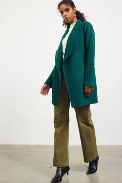 SKIES ARE BLUE Outerwear|Sweaters*Open Front Cardigan Huntergreen
