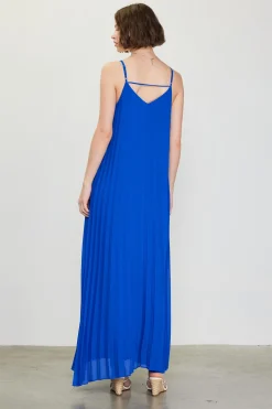 SKIES ARE BLUE Maxi Dresses*Pleated Maxi Dress Neonblue
