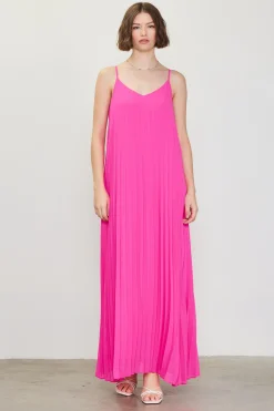 SKIES ARE BLUE Maxi Dresses*Pleated Maxi Dress Prettyinpink