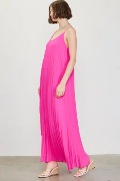 SKIES ARE BLUE Maxi Dresses*Pleated Maxi Dress Prettyinpink