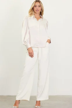 SKIES ARE BLUE Blouses|Long Sleeve Tops*Recycled Button-Up Blouse Shell