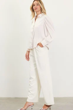SKIES ARE BLUE Blouses|Long Sleeve Tops*Recycled Button-Up Blouse Shell