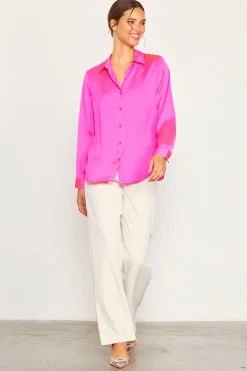 SKIES ARE BLUE Blouses|Long Sleeve Tops*Recycled Classic Button Down Top Prettyinpink