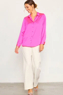 SKIES ARE BLUE Blouses|Long Sleeve Tops*Recycled Classic Button Down Top Prettyinpink