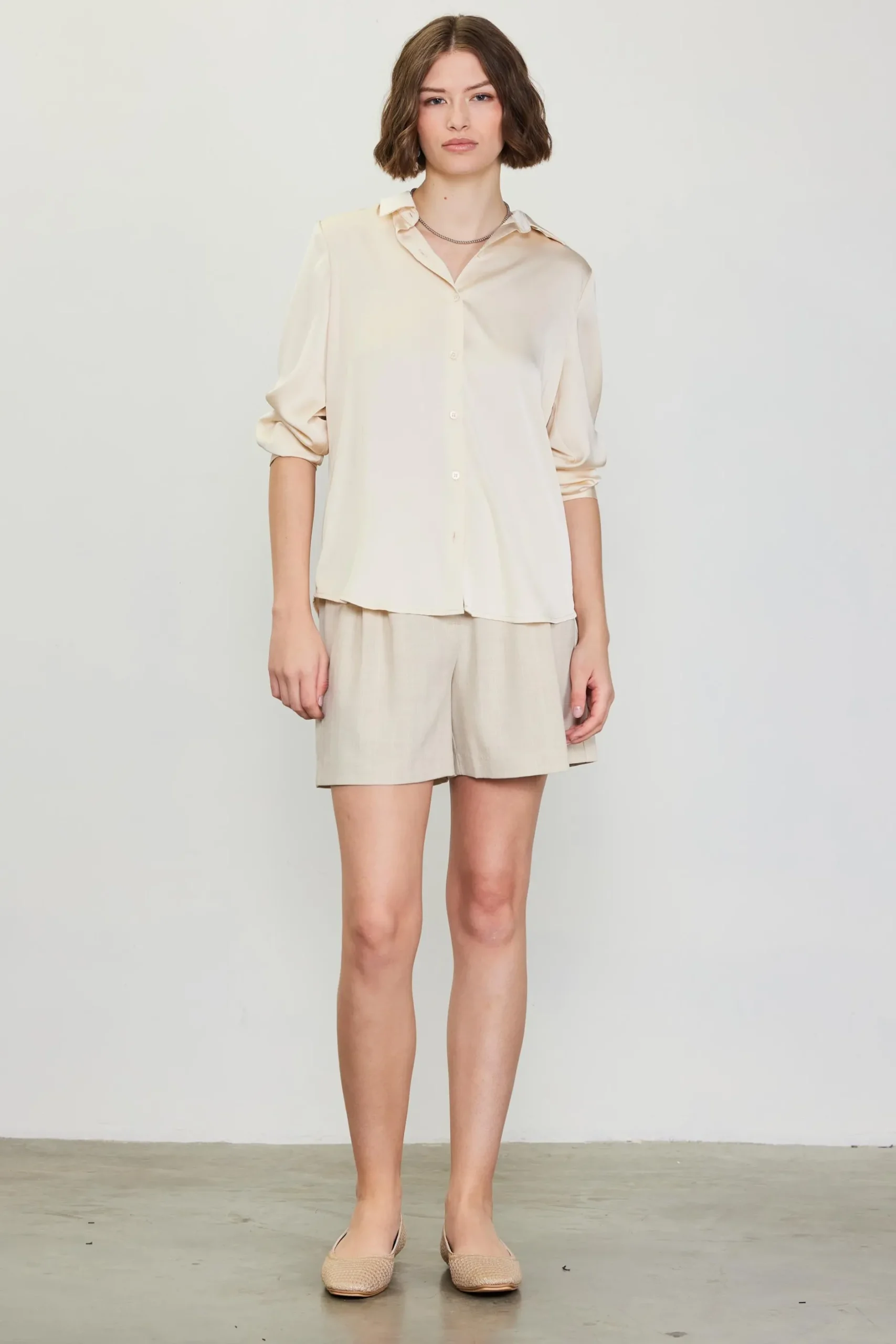 SKIES ARE BLUE Blouses|Long Sleeve Tops*Recycled Classic Button Down Top Shell