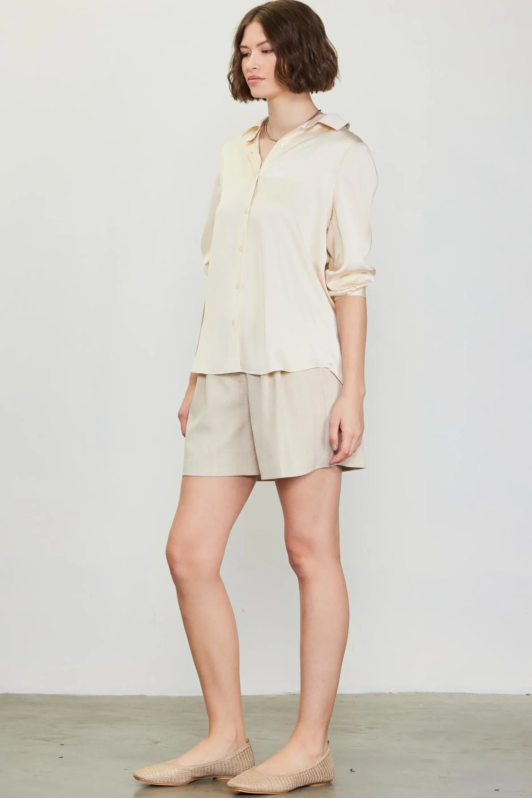 SKIES ARE BLUE Blouses|Long Sleeve Tops*Recycled Classic Button Down Top Shell