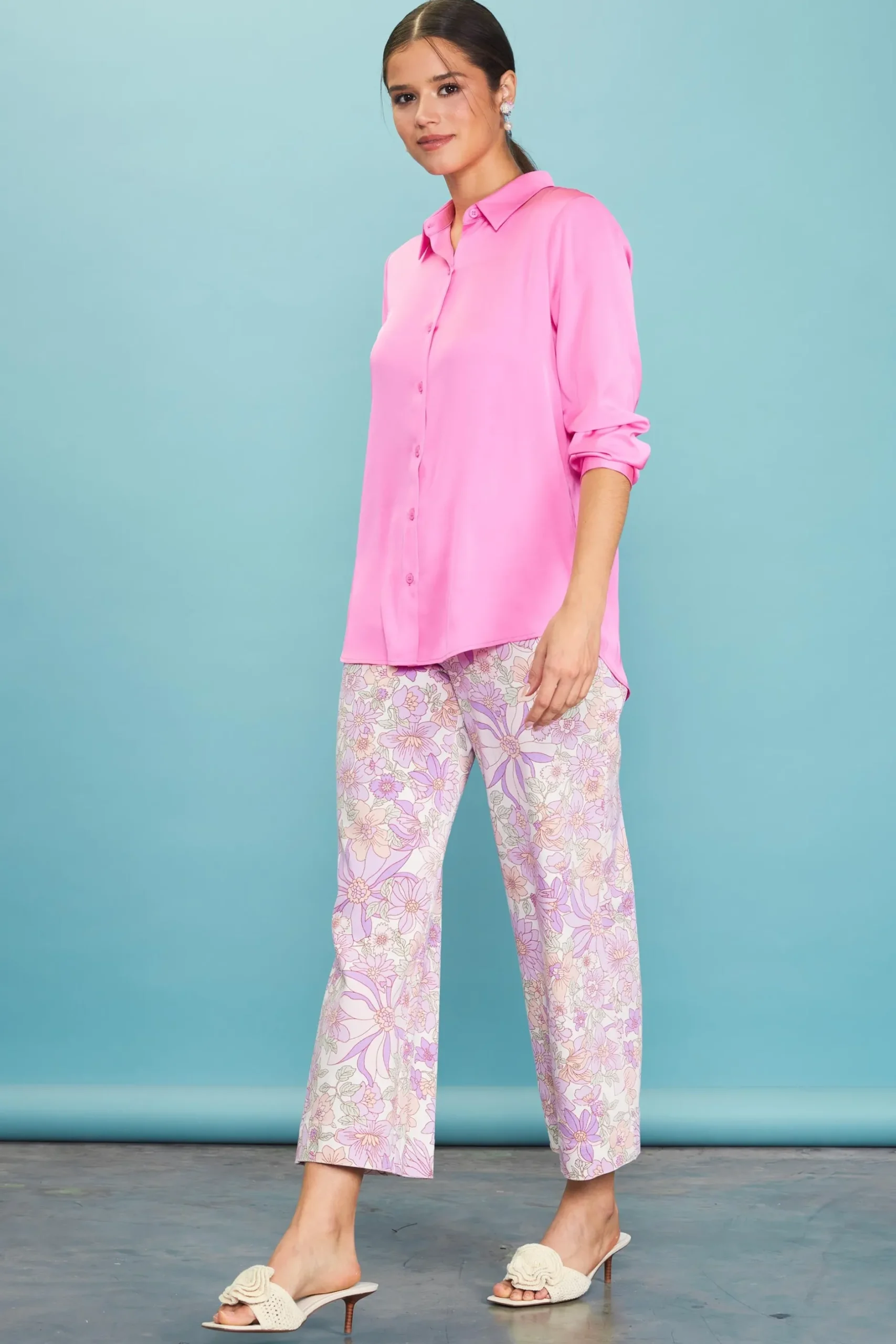 SKIES ARE BLUE Blouses|Long Sleeve Tops*Recycled Classic Button Down Top Ballerinapink