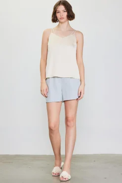 SKIES ARE BLUE Sleeveless Tops*Recycled Double Strap Cami Shell